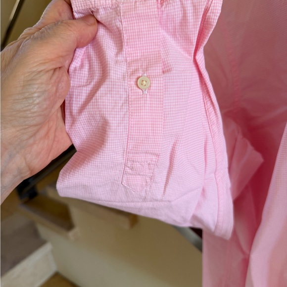 Lacoste Pink Gingham Button-Down Shirt - Picture 8 of 16